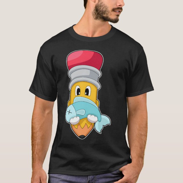 Hallonrandig fisk akvarell t shirt (Framsida)