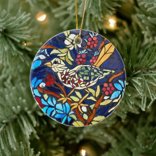 "Hallonröven" - keramiskt prydnadsföremål Julgransprydnad Keramik (Träd)