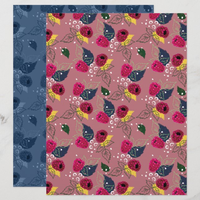 Hallonskrappaper (Fram/baksida)