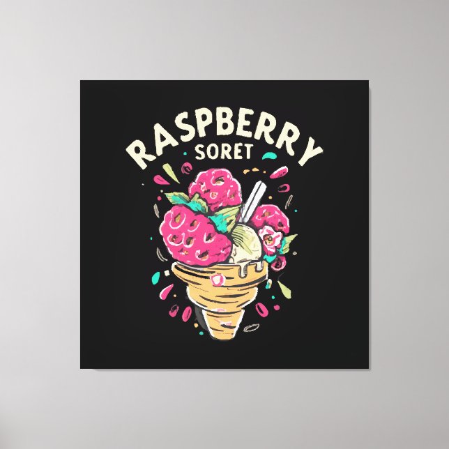 Hallonsorbet Canvastryck (Framsida)
