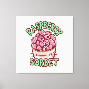 Hallonsorbet canvastryck
