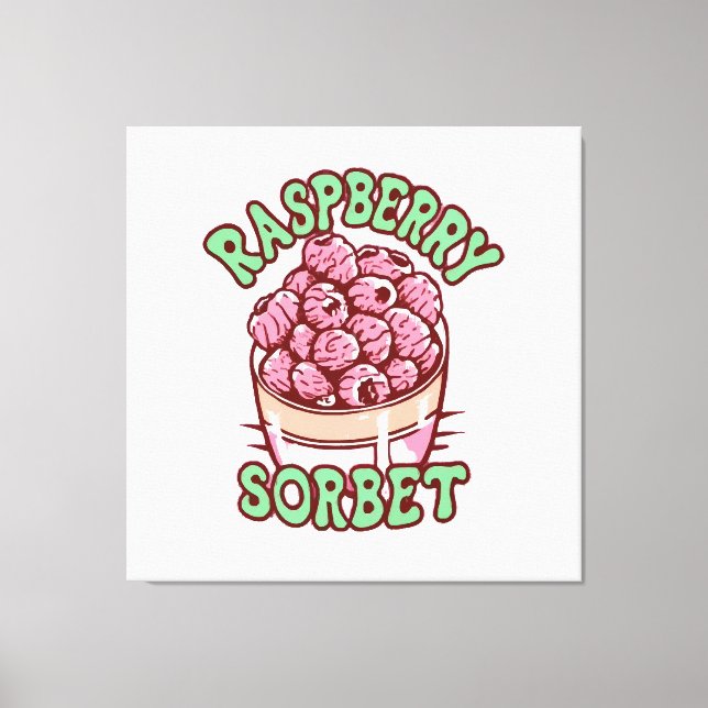 Hallonsorbet  canvastryck (Framsida)