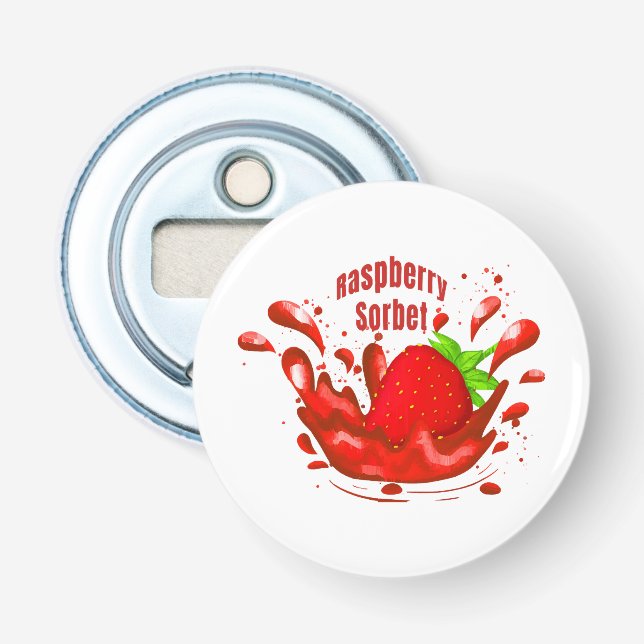 Hallonsorbet Flasköppnare (Framsidan)
