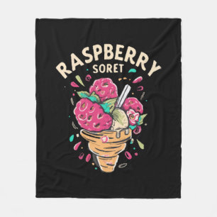 Hallonsorbet fleecefilt