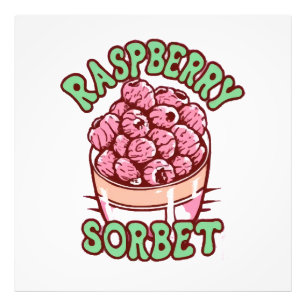 Hallonsorbet fototryck