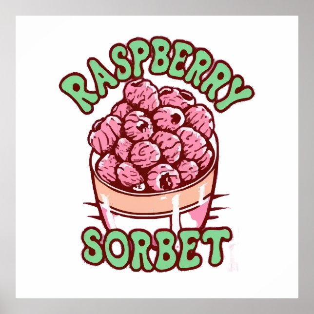 Hallonsorbet  poster (Framsidan)