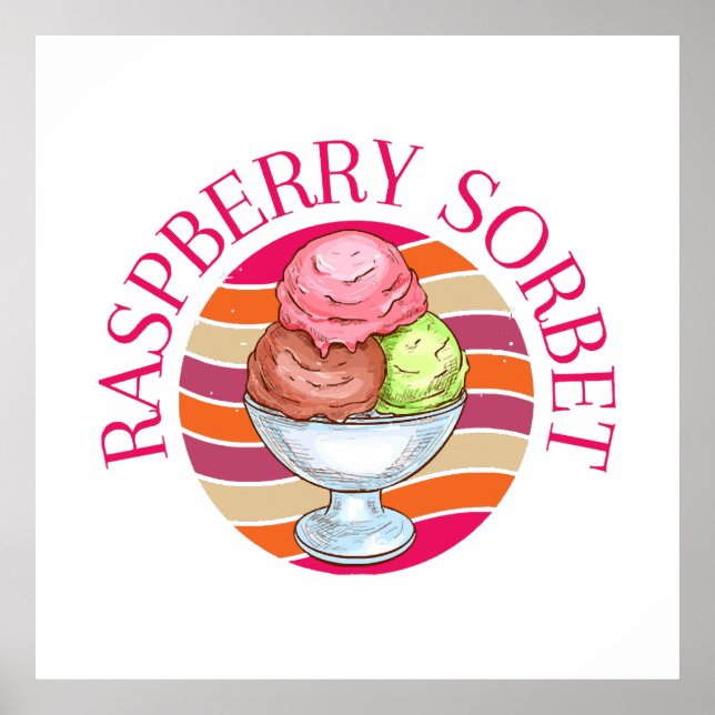 Hallonsorbet Poster (Framsidan)
