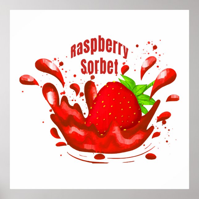 Hallonsorbet Poster (Framsidan)