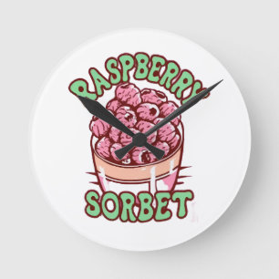 Hallonsorbet rund klocka