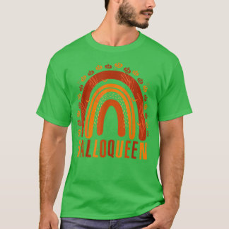 HalloQueen Pumpkin Women Funny Halloween Rainbow T Shirt