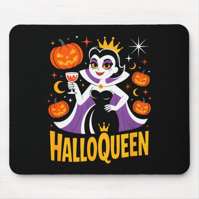 Halloqueen Retro Vamre Queen Halloween Pumpkins Ba Musmatta (Framsidan)