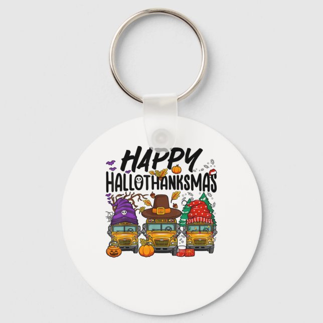 HalloTackMas Halloween Thanksgiving jul Sc Nyckelring (Framsida)