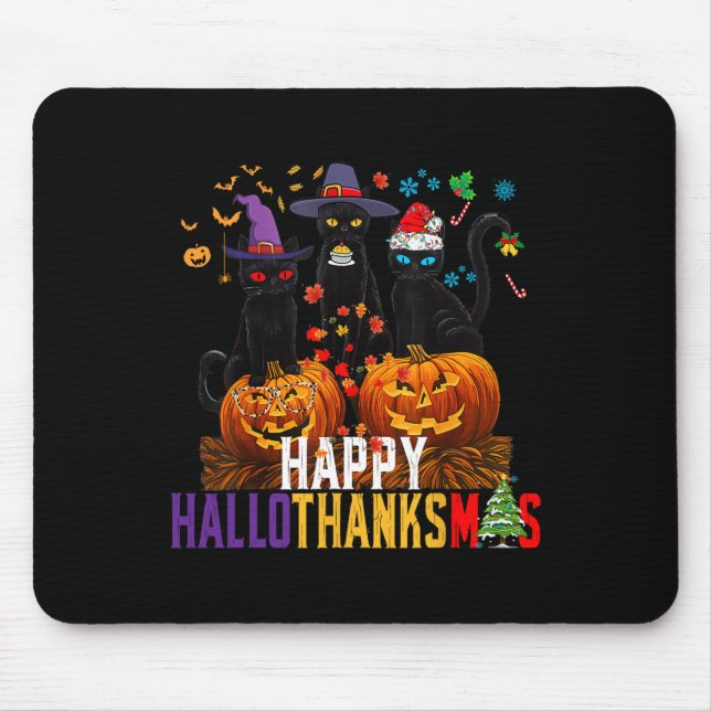 Hallothanksmas Black Cat Halloween Thanksgiving Ch Musmatta (Framsidan)