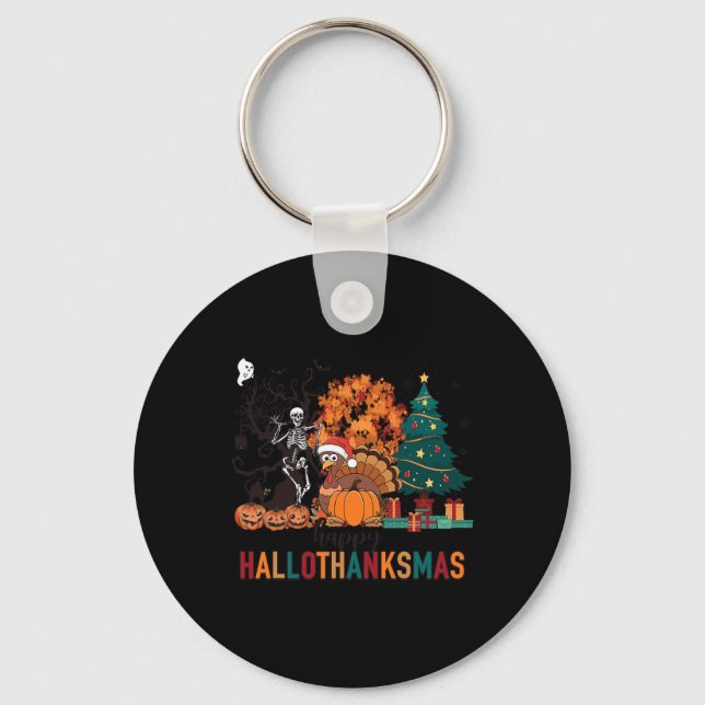 Hallothanksmas Halloween Costume Thanksgiving Jula Nyckelring (Framsida)