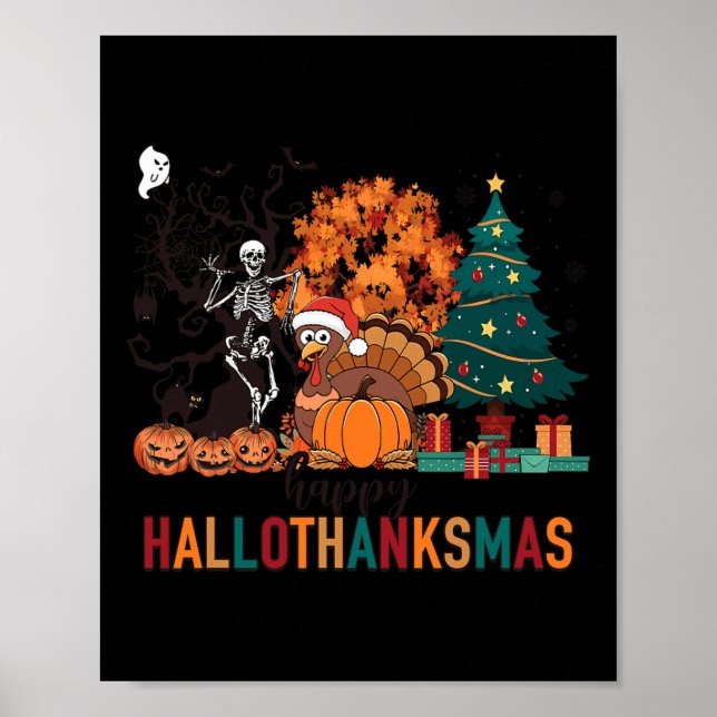 Hallothanksmas Halloween Costume Thanksgiving Jula Poster (Framsidan)