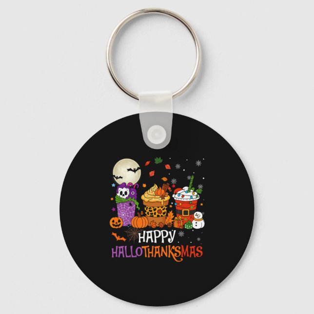 Hallothanksmas Halloween Thanksgiving jul Co Nyckelring (Framsida)