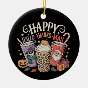 Hallothanksmas Halloween Thanksgiving jul Julgransprydnad Keramik