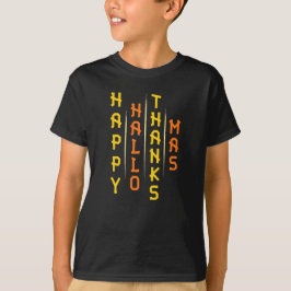 Hallothanksmas Halloween Thanksgiving jul T Shirt