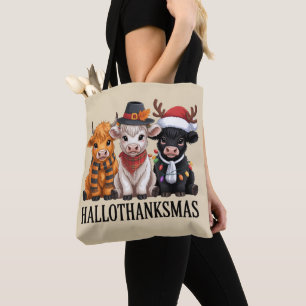 Hallothanksmas Höst Ko Kuslig Säsong Jordbrukare X Tygkasse