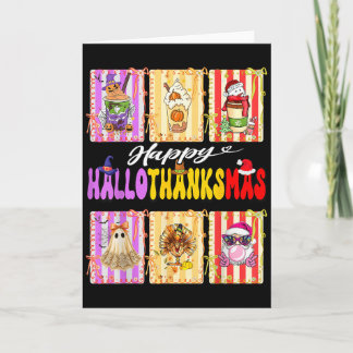 Hallothanksmas Söt Turk Santa Halloween Tack Kort