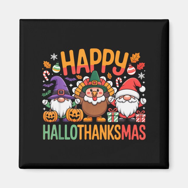 Hallothanksmas Tandläkare Rolig Tand Jul Magnet (Framsidan)
