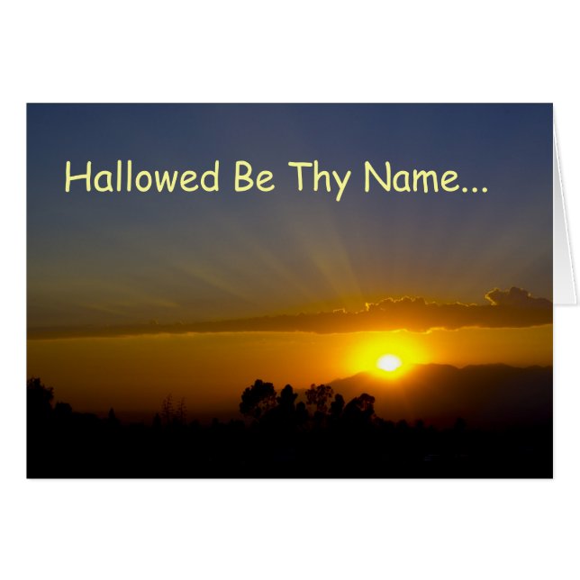 Hallow Be Thera Namn Hälsningskort (Framsidan Horizontal)