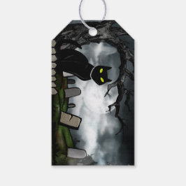 Hallow Graveyard Halloween Presentetikett