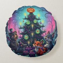 Hallow Julafton Träd Scene