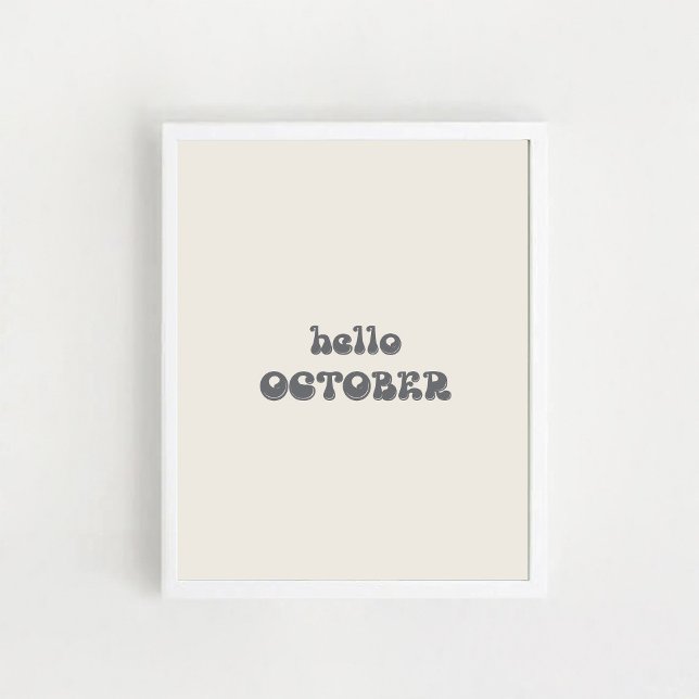  "Hallow October".Halloween Typografi Affisch (Skapare uppladdad)