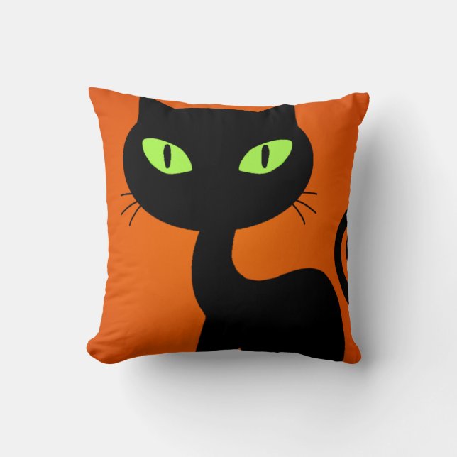 Hallow Pillows Creepy Cats Kudde (Framsida)