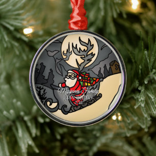 Hallow Rustic Helgdag Claus Julgransprydnad Metall