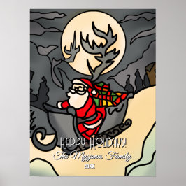 Hallow Rustic Helgdag Claus Poster