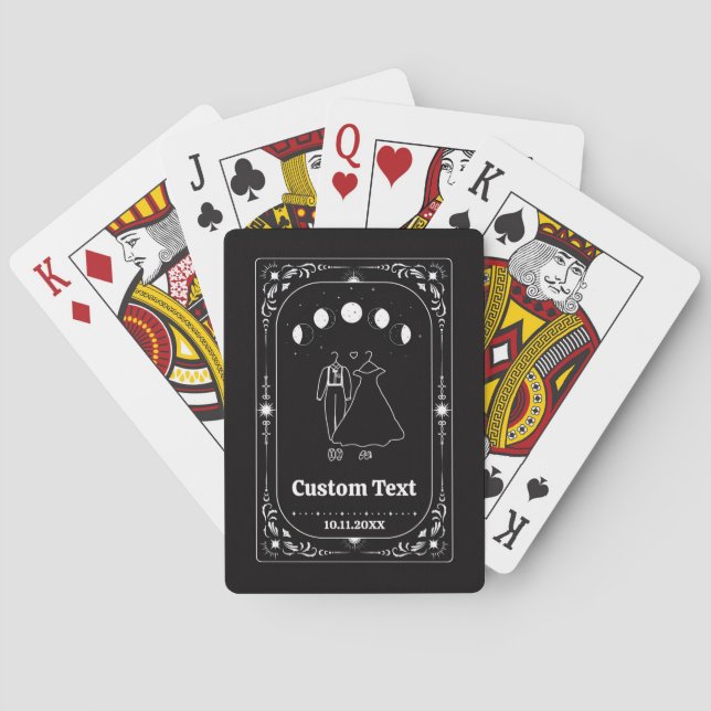 Hallowedding Tarot Celestial Mån Astrologi Zodiaku Casinokort (Baksidan)