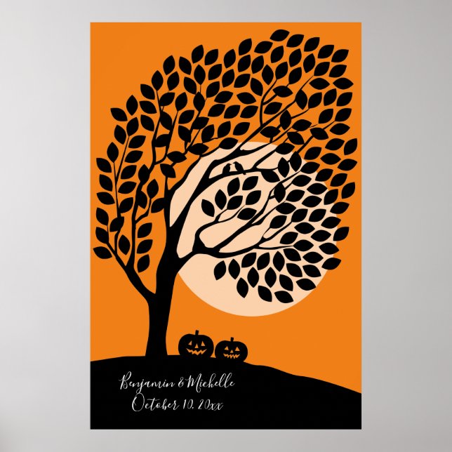 Halloween - 150 Namnteckning Guest Bok Alternative Poster (Framsidan)