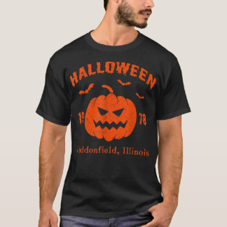 Halloween 1978 haddonfield Illinois Funny Pumpkin T Shirt
