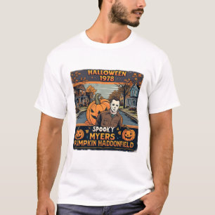 Halloween 1978 Högtid Kuslig Myers Pumpa Haddon T Shirt
