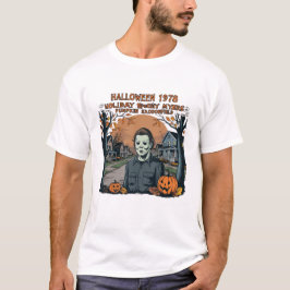 Halloween 1978 Holiday Spooky Myers Pumpkin Haddon T Shirt