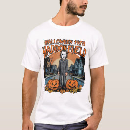 Halloween 1978 Holiday Spooky Myers Pumpkin Haddon T Shirt