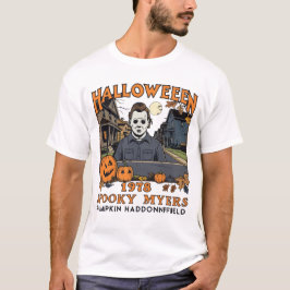 Halloween 1978 Holiday Spooky Myers Pumpkin Haddon T Shirt