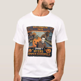 Halloween 1978 Holiday Spooky Myers Pumpkin Haddon T Shirt