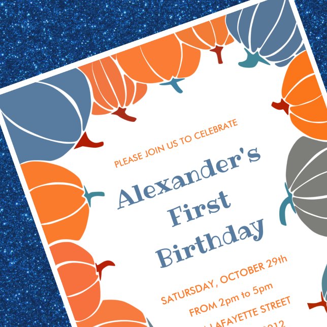 Halloween 1-års inbjudan höst pojke (Halloween-1st-birthday-invitations-fall-boy-1)