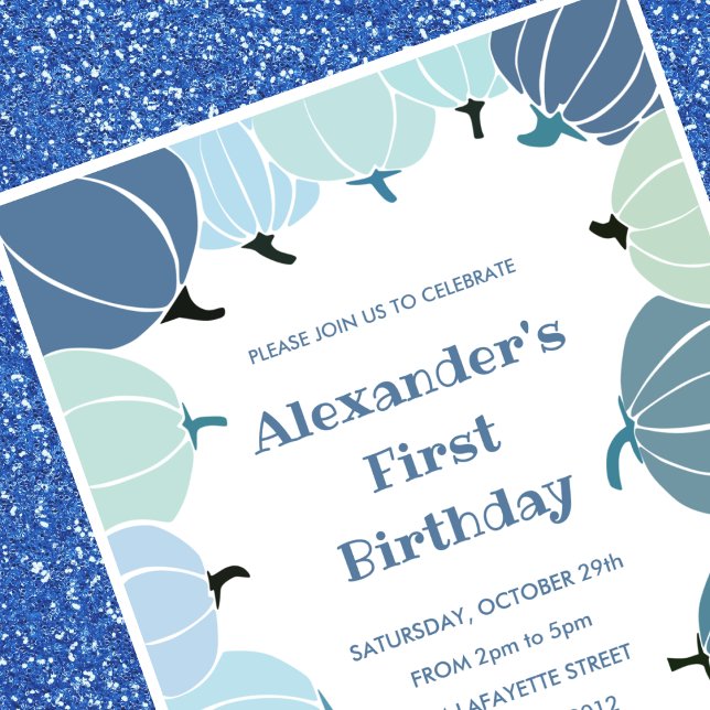 Halloween 1-års inbjudan höst pumpa (Halloween-1st-birthday-invitations-autumn-pumpkin-1)