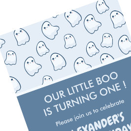 Halloween 1-års inbjudan spöke oktober  