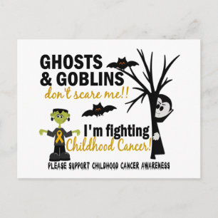 Halloween 1 Barncancer Warrior Vykort
