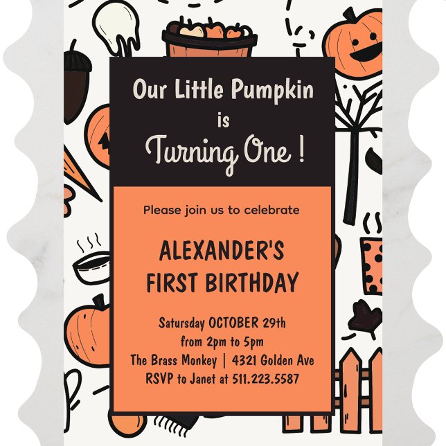 Halloween 1-födelsedagsinbjudningar hösten oktober inbjudningar (Halloween-1st-birthday-invitations-autumn-october-1)