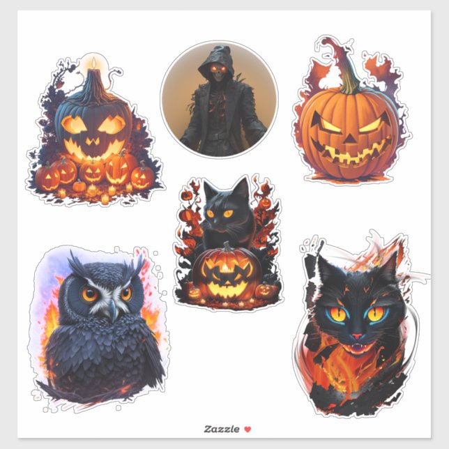 Halloween_1 Klistermärken (Ark)