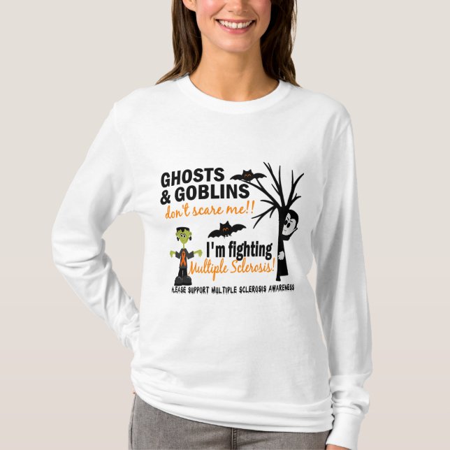 Halloween 1 krigare för åtskillig Sclerosis Tee Shirt (Framsida)