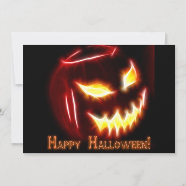 Halloween 1 med textinbjudan inbjudningar (Framsida)