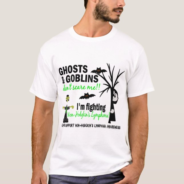 Halloween 1 non-Hodgkins lymfkörtelcancerkrigare T-shirt (Framsida)
