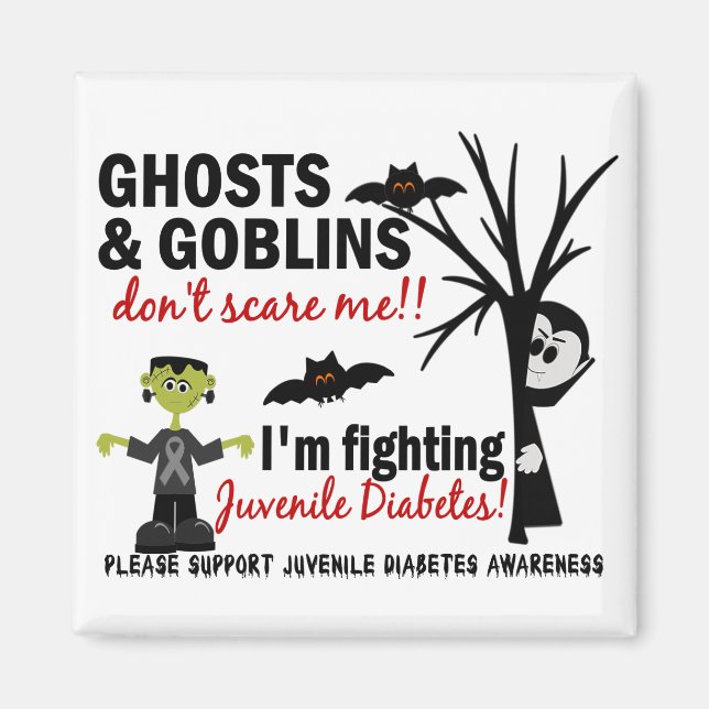 Halloween 1 Unvenile Diabetes Warrior Magnet (Framsidan)